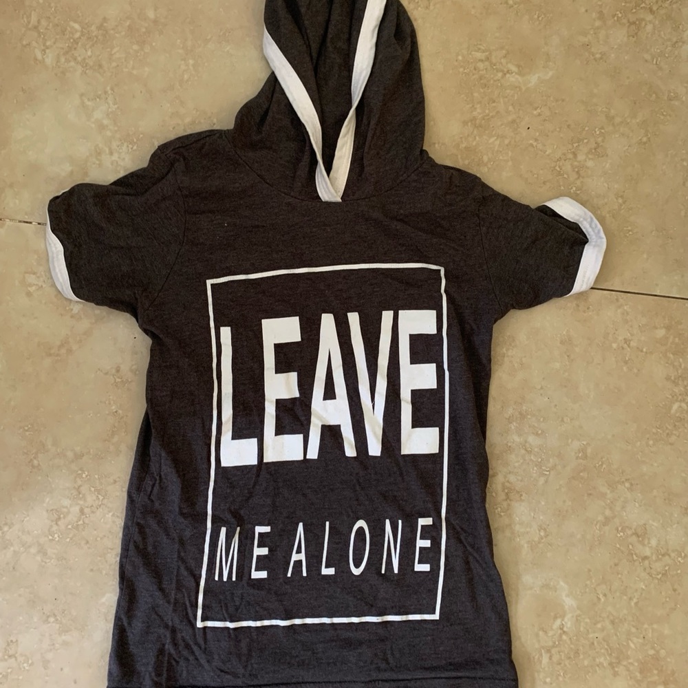 “LEAVE ME ALONE” T-Shirt with Hoodie